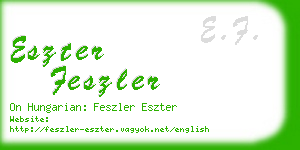 eszter feszler business card